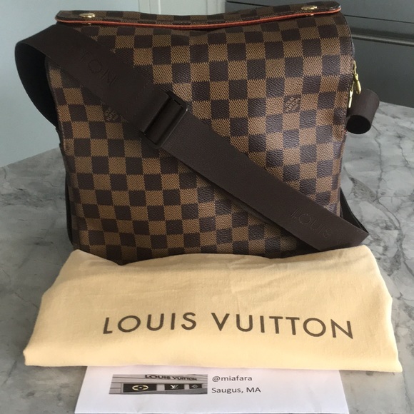 Louis Vuitton Damier Ebene Canvas Naviglio Shoulder Men's